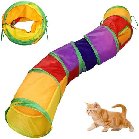 Tunnel Per Gatti Pieghevole A 3 Vie Fhodigogo - Per Giochi Interni Ed Esterni, Per Gatti E Cuccioli