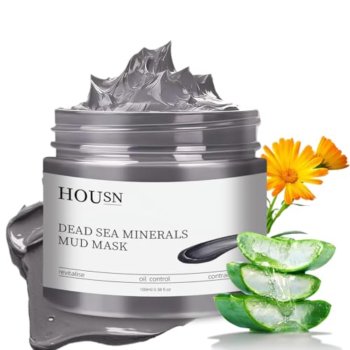 Mascarilla de barro del Mar Muerto,Mascarilla Hidratante para limpieza facial profunda,Refina Los Poros,Iguala el Tono de la Piel,Controla grasa,100g