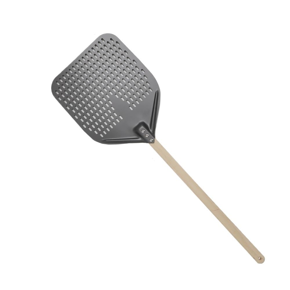 WANGSHAOWEI Pizza ​Paddle Big Pizza Shovel Turning Short Handle Square Turner Nonstick For Oven(Bk 12inch 85cm wood)
