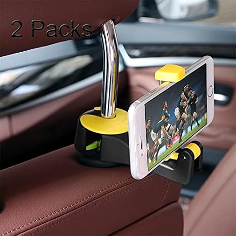 Car Storage Hook 2 Packs Car Headrest Hook Car Phone Holder Seat Back Hanger for Cloth Foldable Clip Bag Handbag Purse Grocerys Organizer Bag auto hooks
