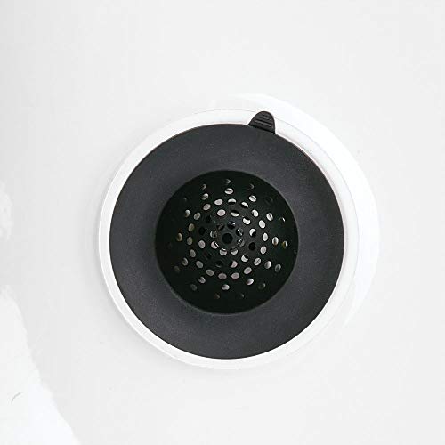 Idesign Bpa-Free Flexible Silicone Kitchen Sink Strainer, 4.3" X 4.3" X 1.4", Black #TOP2