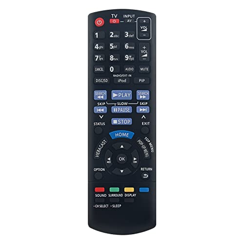VINABTY N2QAYB000630 Replacement Remote Control Compatible with Panasonic Blu-ray Disc Home Theater SA-BTT262EG SC-BTT270EGK SA-BTT270EB SC-BTT270EGS SA-BTT775EE SA-BTT270 SC-BTT370 SC-SC-BTT770
