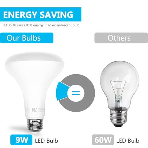 Image of DAYBETTER BR30 LED Light Bulbs Indoor Flood Light, 6Pack 5000K Daylight White LED Bulb 65W Equivalent, Dimmable, E26 Base, 800LM, Recessed Can Bulb for Living Room Bedroom Dining Room Bathroom
