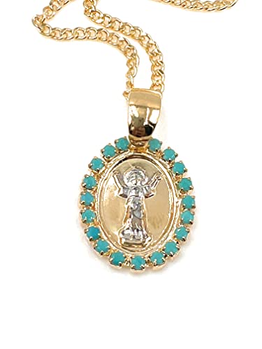 18K Gold Plated Divino Niño Jesus Pendant Necklace 18 Inches Length Religious Jewelry