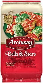 Archway, Bells & Stars Holiday Cookies, Limited Edition, 6oz Bag (Pack of 6)