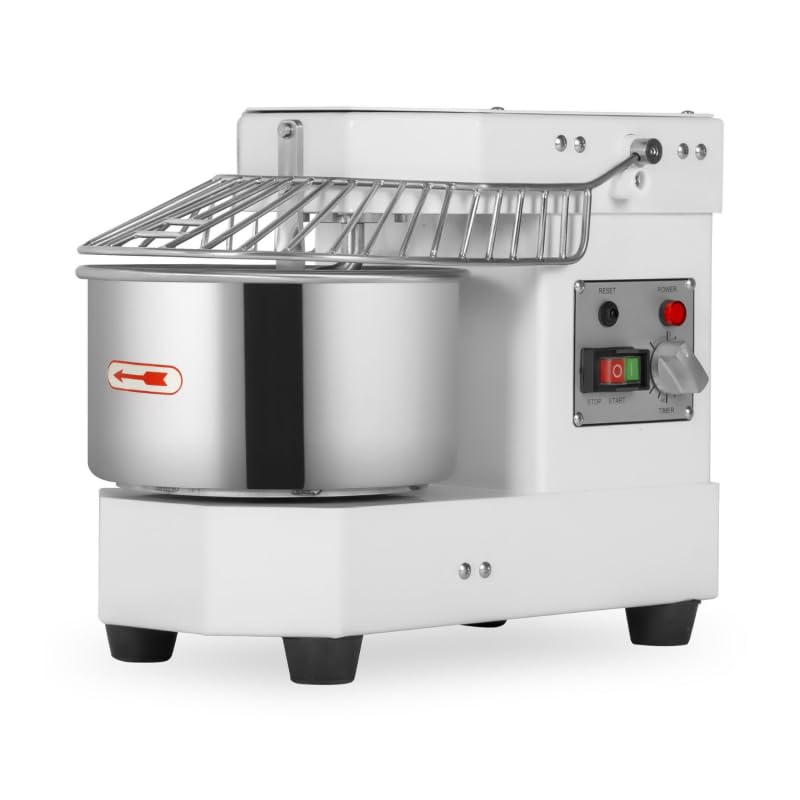 Pétrin à Pâte Professionnel 8L - Cuve Fixe - 450W - 4,5 kg de pâte - Blanc - Compact