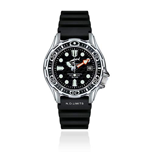 Chris Benz CBAT-500-B - Reloj analógico automático Unisex, Correa de Goma Color Negro
