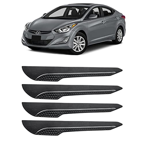 Image of AOSIS-Car Bumper Protector /Bumper Guard for Hyundai Elantra with Single Chrome Stripe (4-Pcs)