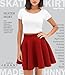 MBJ WB211 Women's Basic Versatile Stretchy Flared Skater Skirt for Girl S RED