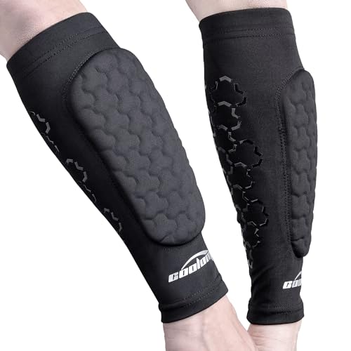 COOLOMG Football Forearm Pads with Stick Grips Padded Forearm Sleeves Adult Youth a Pair L