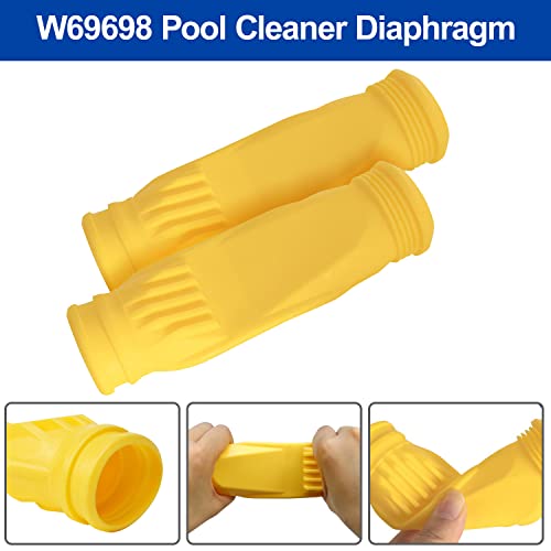 Yeechun W70329 Finned Disc Seal & W69698 Pool Cleaner Diaphragm & W70327 Foot Pad Pool Cleaner Replacement Parts For Zodiac Baracuda G2 G3 G4 Replace W69721 W72855, 6 Pack #TOP4