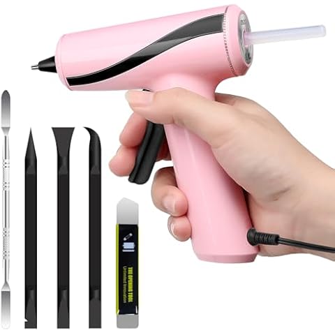 Hot Glue Gun, Fast Preheating Hot Melt Glue Gun, Anti-Drip Nozzle, Stand-Up Magnetic Mini Glue Gun Kit for Crafts School DIY Arts Home Quick Repairs Cover