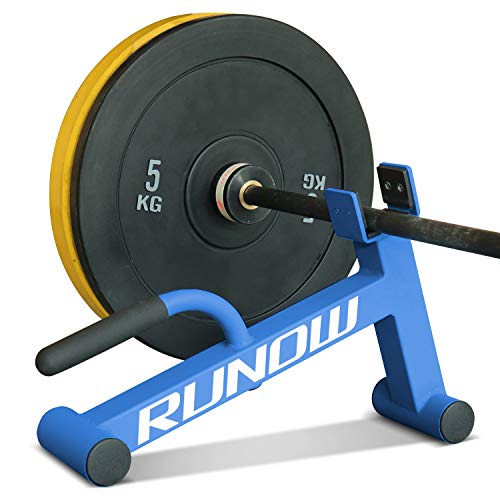 RUNOW Mini Deadlift Barbell Jack with Rubber Handle Used Loading/Unloading Weight Plates for Strength Bodybuilder Fitness (Blue)