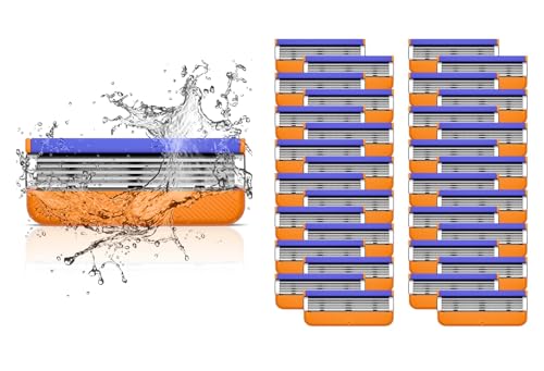 Cuchillas de repuesto para maquinilla de afeitar húmeda – Compatible con Gillette Fusion 5 – Recambio para maquinilla de afeitar (32 unidades)