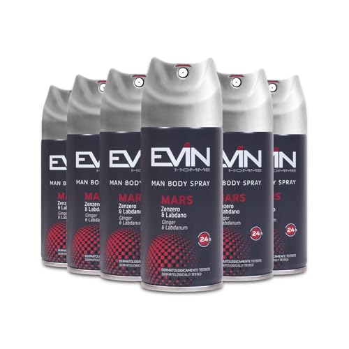 EVIN HOMME | Deodorante Uomo Spray, Fragranza Zenzero e Labdano,