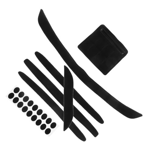 IMIKEYA 7 Piezas Kit de Almohadillas Interiores para Casco de Ciclismo Espuma Ligera Absorbente Acolchado Protector para Casco de Montaña y Carretera Negro Fácil de Limpiar y Desmontable