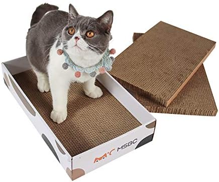1 Pack Cat Scratcher – Sturdy Corrugated Scratch Pads for Indoor Felines, Dual-Purpose Cat Bed, Ideal for Small to Medium Breeds to Shield Furniture and Offer a Cozy Resting Spot