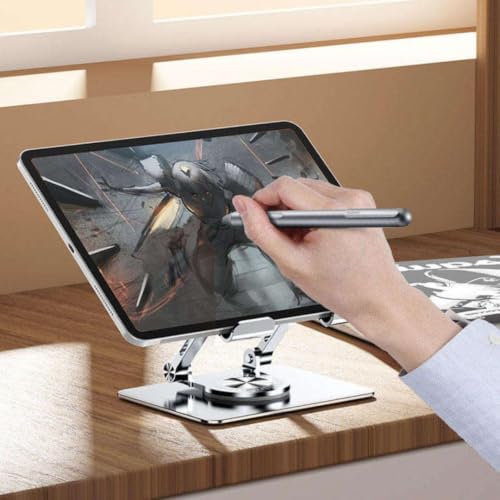 Image of Fugetek Metal Tablet Stand 360 Rotating | Adjustable Desk Holder Mount