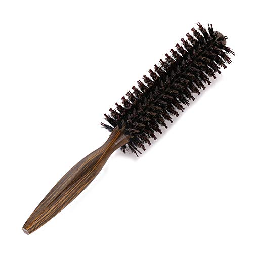 Boar Bristle Round Styling Hair Brush - 1.77 Inch Diameter - Blow Dryer & Curling Roll Hairbrush with Natural Wooden Handle for Women and Men - Used while Blow Drying to Style, Curl, and Dry Hair