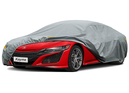 Image of Kayme Heavy Duty Car Cover Custom Fit Acura NSX (1990-2023) Waterproof All Weather for Automobiles, Full Exterior Covers Sun Rain UV Protection.（Deliver About 3-10 Days）