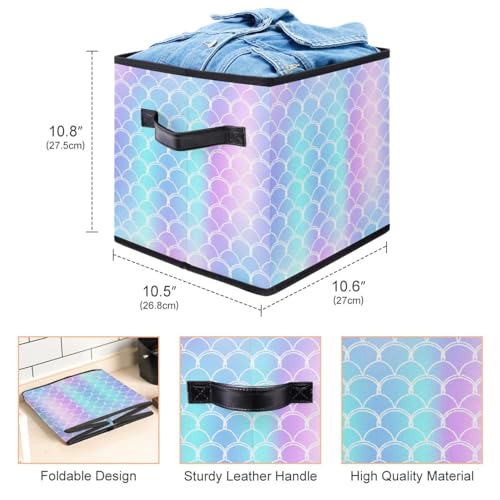 Boîte de rangement dégradé rose bleu pour placard encombré et tri efficace