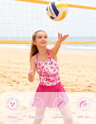 Image of ALISISTER Girls Tankini Swimsuit Two Piece Bathing Suits Summer Beach Swimwear with Shorts for 7-12 Years