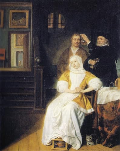 Toile murale abstraite la dame anémique Samuel Van Hoogstraten