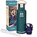 LG Luxury & Grace Gourde Isotherme en Acier Inoxydable 500 ml. Bouteille d'Eau Réutilisable avec Paille. Thermos avec Ètui en Néoprène. Bouteille Isotherme à Double Paroi & Sans BPA.