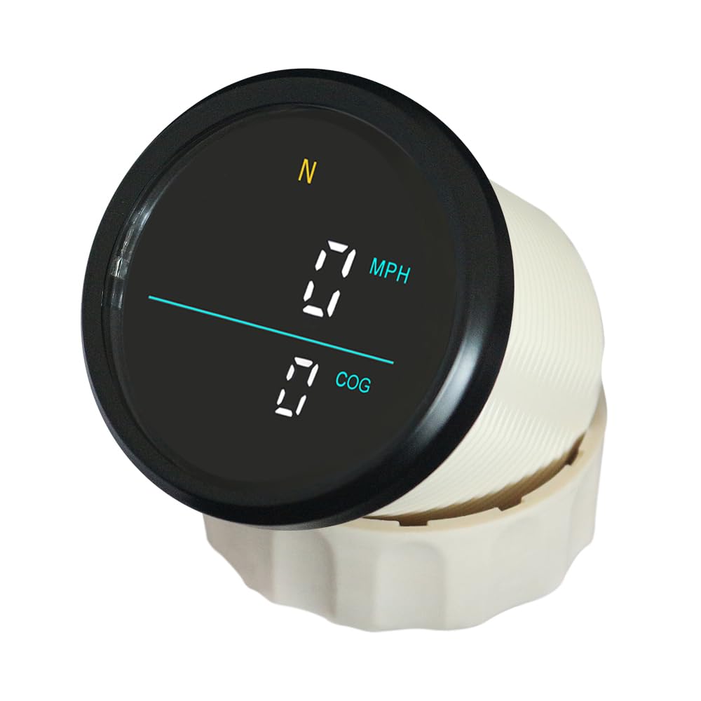 ELING Tachimetro universale GPS da 52 mm con rotta su base e retroilluminazione 12 V 24 V per barche a vela marina