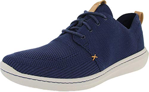 Clarks Step Urban Mix, Zapatos de Cordones Derby para Hombre, Azul (Navy-), 42.5 EU