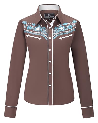 SALVAJE OESTE Women's Embroidered Western Snap Front Shirt