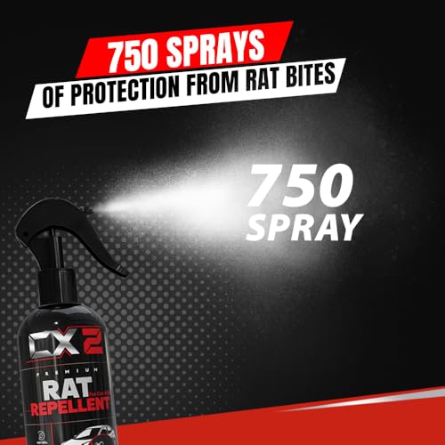Image of CX2 Rat Repellent Spray (200ml) for Car, Bikes | Mouse | Natural Powerful Complete Pest Control Protect Your Wires in Car, Bike | Easy to Use, Non Toxic No Kill Only Repels