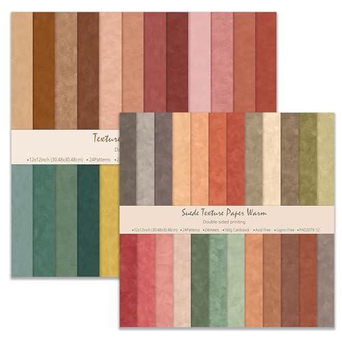 Papier pour scrapbooking 30,5x30,5 cm coloré double face de 48 feuilles