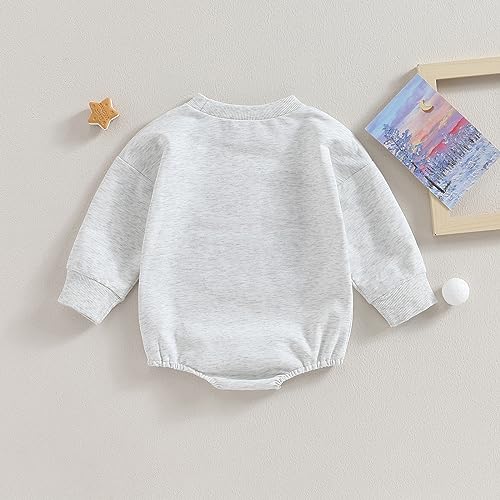 Newborn Baby Boy Fall Outfit Romper Lil Bro Embroidery Long Sleeve Onesie Jumpsuit Bodysuit Infant Winter Clothes3