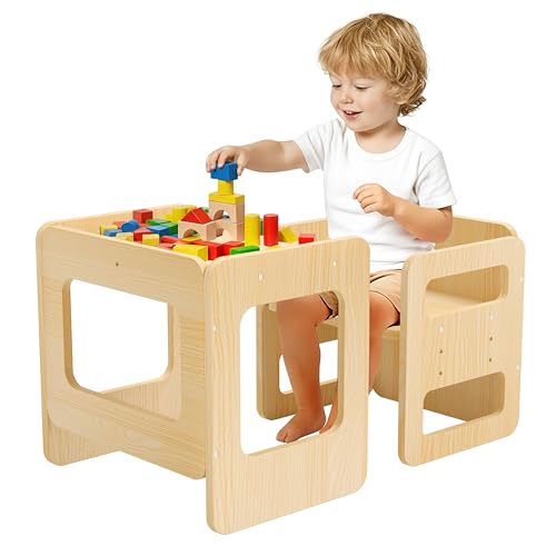 Tilhumt Montessori Weaning Table and Chair Set - 3 Adjustable