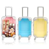 EJRUP 3 Piezas Maleta de Viaje En Miniatura,Mini Small Trolleys Money Boxpara Regalos,Maleta Pequeña para Regalo de Viaje,para Regalar a los Niños