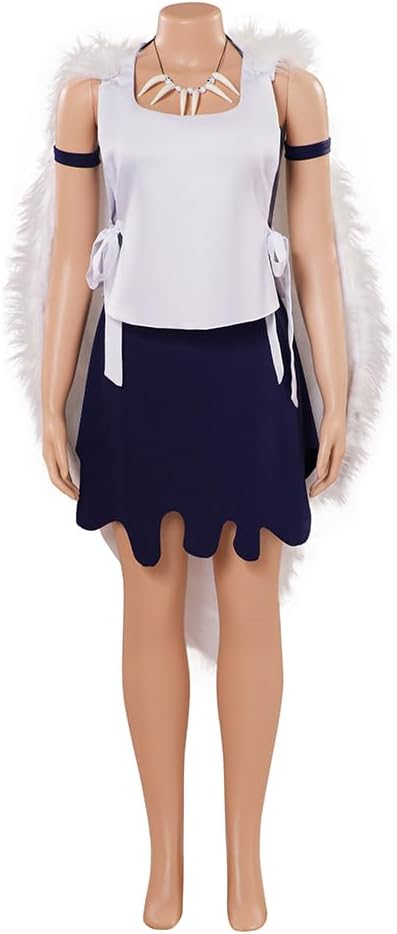 iSHOWcos Princess San Cosplay Costume Women Full set with Necklace Outfits Halloween Suit