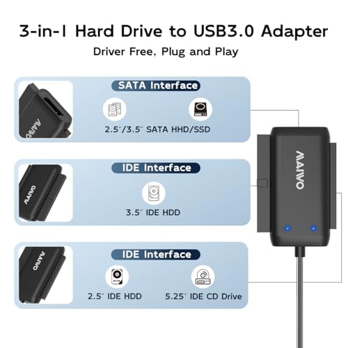 Adaptador SATA IDE a USB 3.0 para solucionar la falta de espacio y recuperar SSD 2