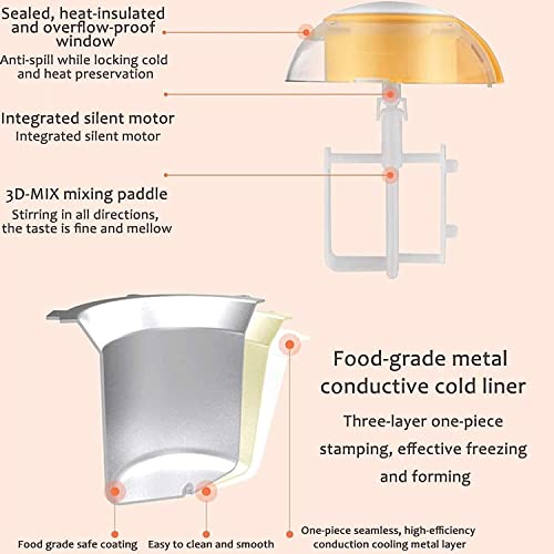 Samnuerly Eismaschine Eismaschine für Gefrorene Früchte, Heimküche, automatisch, tragbar, elektrische Eismaschine, leise… – Bild 5