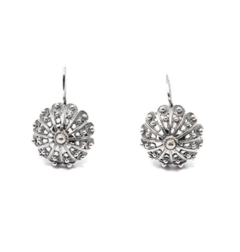 Boucles d'oreilles argent 925 bouton sarde anti allergie oreille