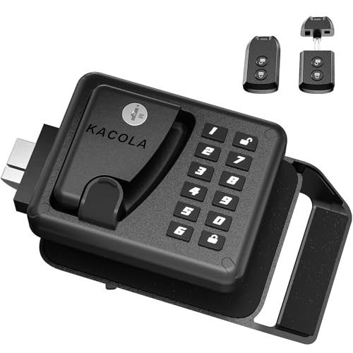 RV Door Lock Keyless Entry with 10-Digit Keypad and Remote Control, Premium Camper DoorLock Replacement, Travel Trailer Door Lock, Suitable for Various Types of RVs