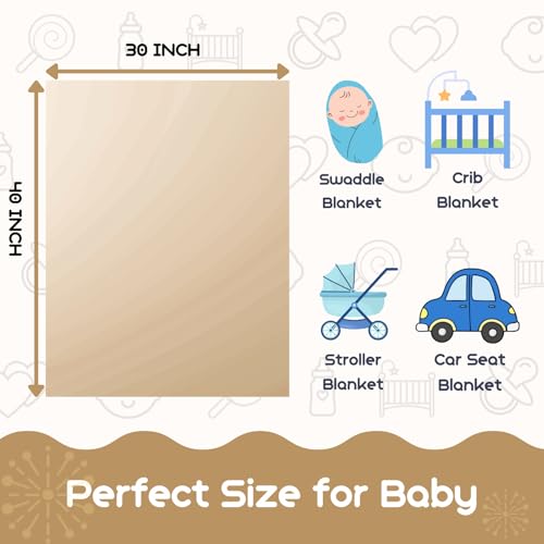 Image of Yurhap Sherpa Baby Blanket, Soft Plush Fleece Baby Blankets for Boys Girls | Soft Baby Boy Blankets for Infant Toddler Newborn Gifts, Fluffy Baby Essentials, For Crib Stroller, 30 inchx40 inch, Khaki