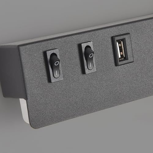 Lámpara de pared giratoria para solucionar la falta de espacio y enchufes USB 3