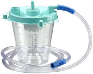 Bemis Healthcare 8002K 055 Bemis Healthcare Quality Medical Products 800CC Hi-Flow Hospital Grade Suction Canister, Critical Measure Bottom with 6' Tubing - Product Number : #8002K 055
