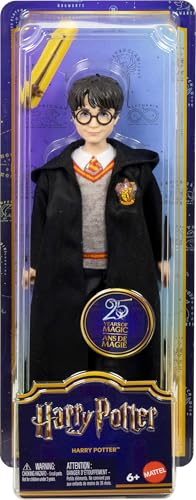 Mattel Harry Potter Toys, Harry Potter Fashion Doll in Removable Signature Hogwarts Uniform with Wand Accessory, Inspired by The Movie