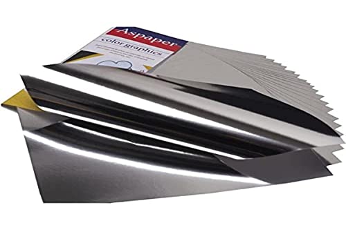 Papel Laminado, USA Folien, A4, Prata, 250 Gramas, Pacote com 10