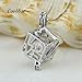Coobbar 7pcs/set Hollow Pearl Bead Cage Pearl Pendant Necklace include 1pcs Bead Cage Pearl Pendant 2pcs 925 Sterling Chain 4pcs Color pearl (Love cube)