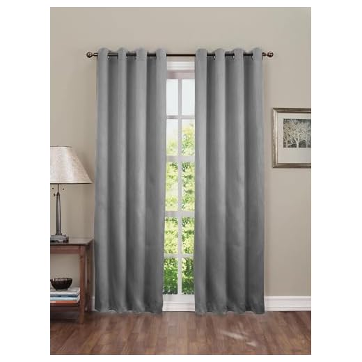 EASY HOME Thermal Insulated 100% Room Darkening Blackout Curtain | Door - 7 Feet | Set of 1 | Noise Reduction Solid Heavy Polyester Curtain | Bedroom Living Room Kids Room Parda | 310 GSM, Grey