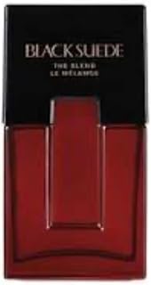 New Black Suede The Blend Men's Cologne, Red Glass Bottle