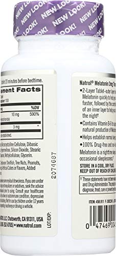 Natrol Melatonin 3 mg Sleep Time Release Dietary Supplement Tablets 100 ea (Pack of 4) - image 3